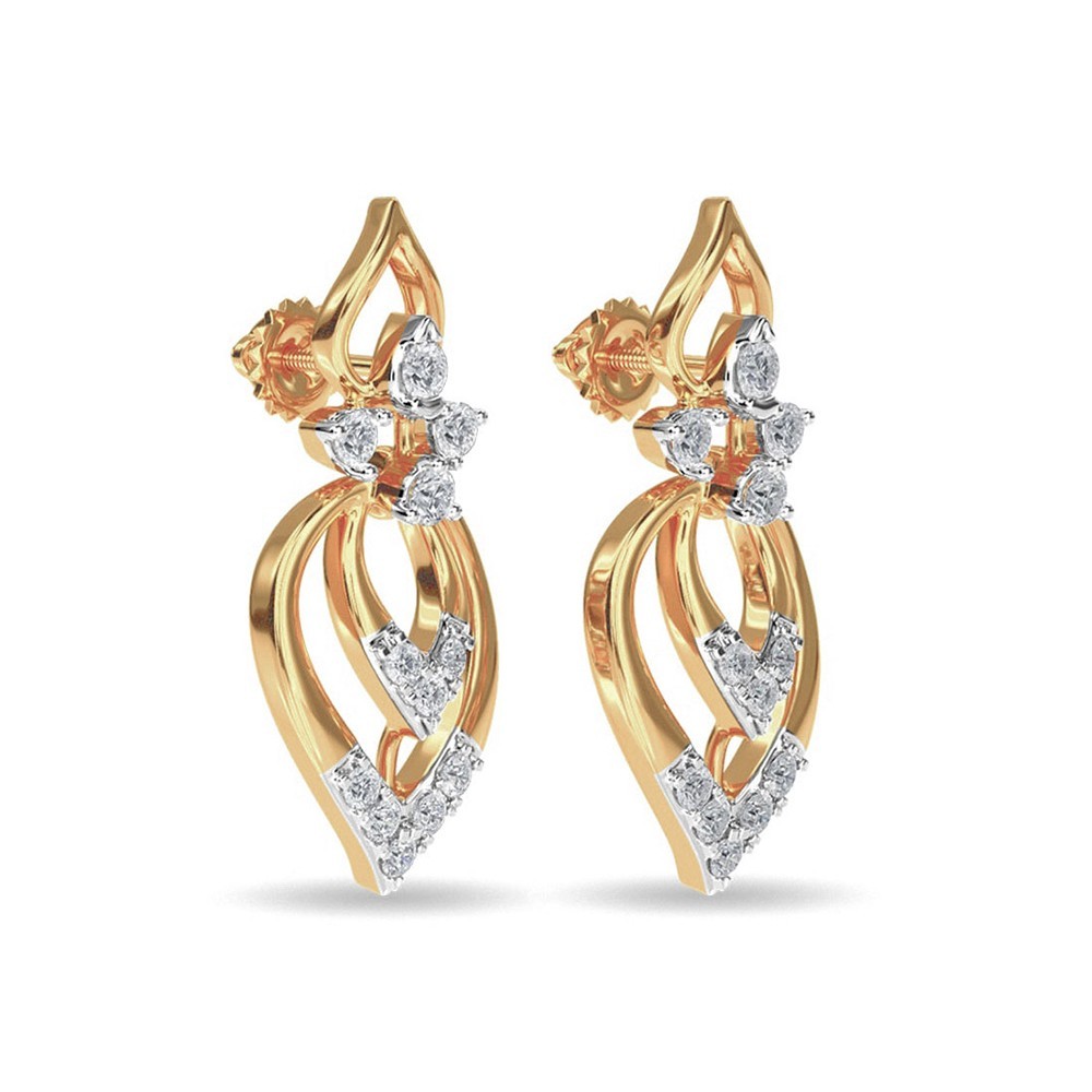 Diamond Stud Eulla Earring Rose Gold