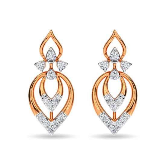 Diamond Stud Eulla Earring Rose Gold