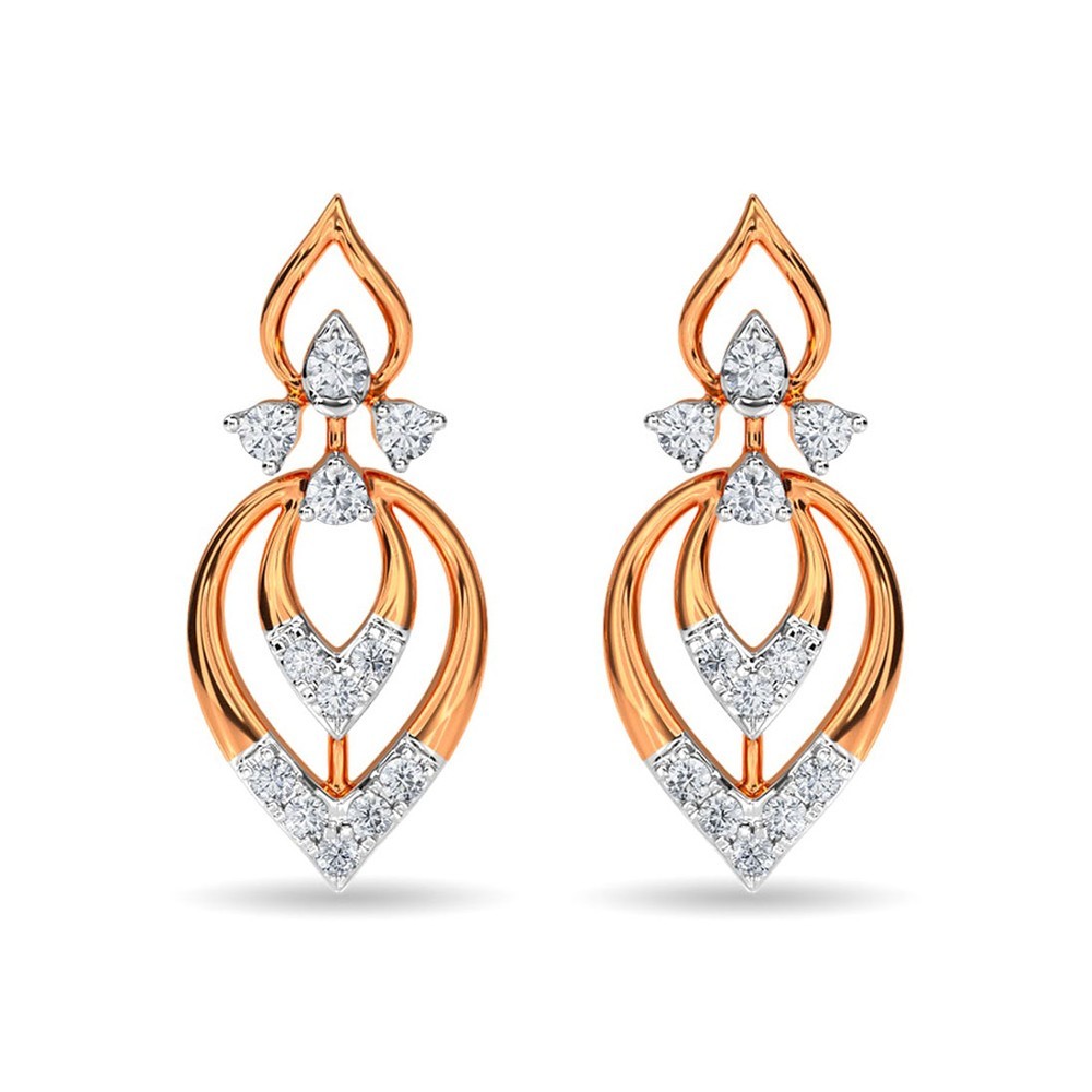 Diamond Stud Eulla Earring Rose Gold