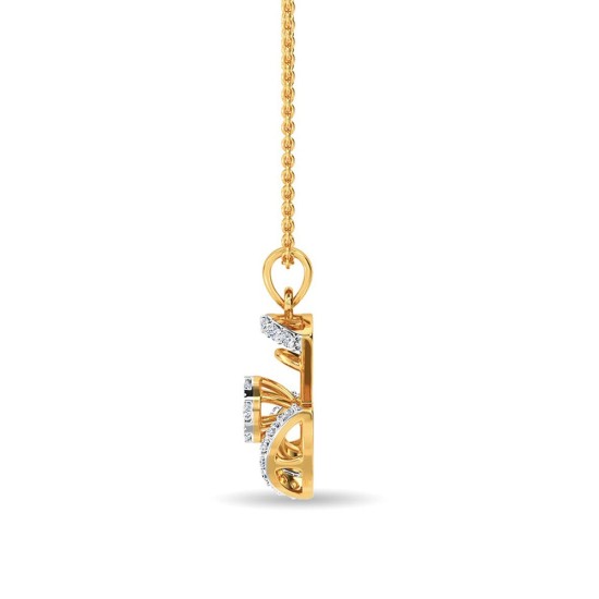 Diamond Ed Pendant Yellow Gold / 14KT