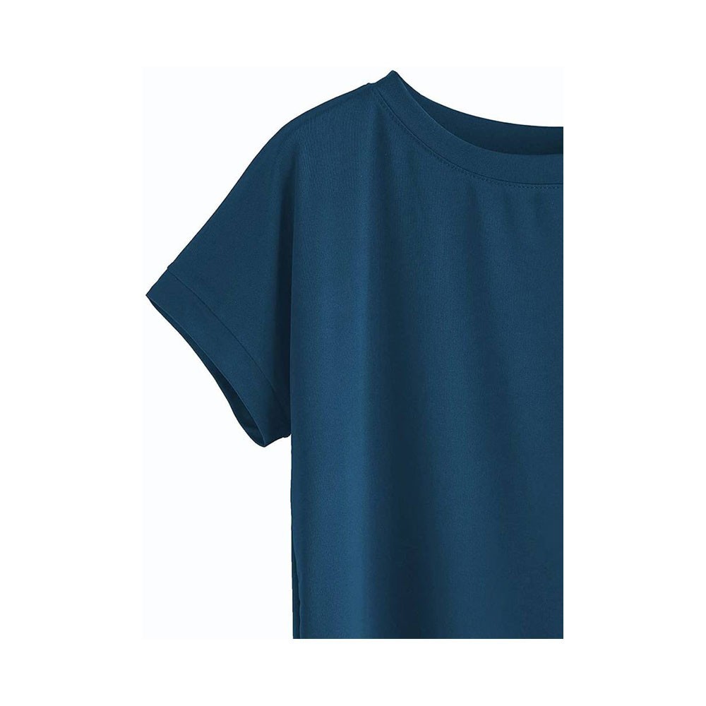 Women Solid Round Neck Cotton  T-Shirt