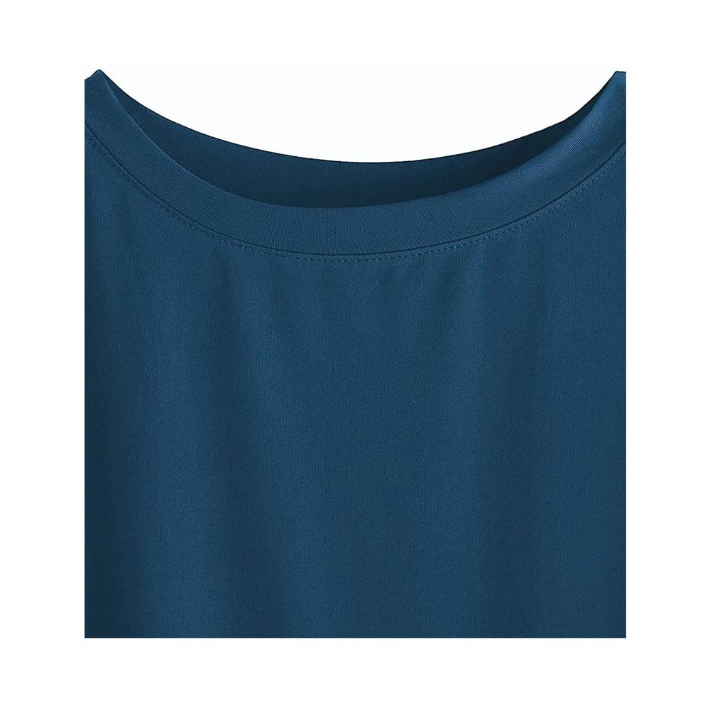 Women Solid Round Neck Cotton  T-Shirt